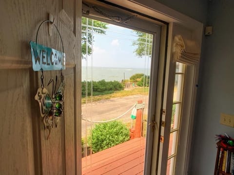 New storm door provides full protection from North and Northeast winds.