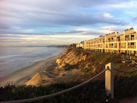 Gorgeous evening on the ocean bluff