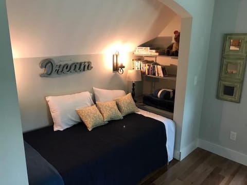 Loft area Nook with Trundle bed (with books and games)
