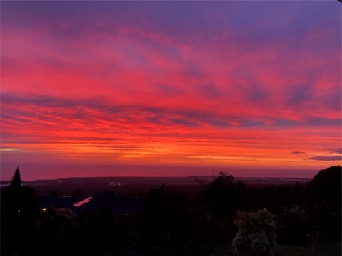 Stunning panoramic sunset view from the Songbird Suite
