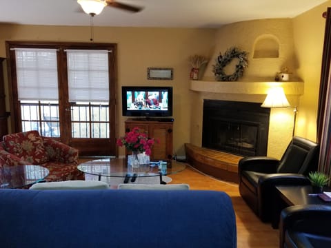 TV, fireplace, DVD player