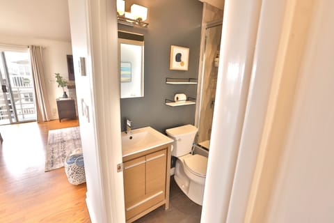 Guest bathroom #1: Remodeled and clean.