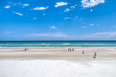 On the beach, beach towels