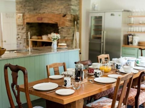 Kitchen with large table for friends and family