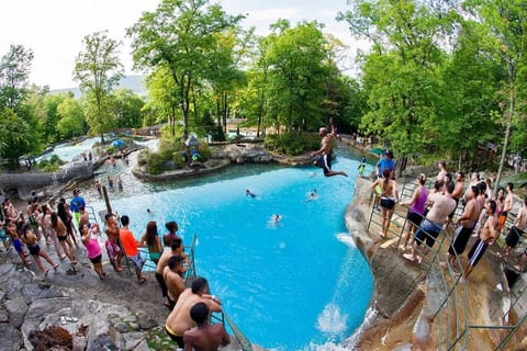 Outdoor pool, a heated pool