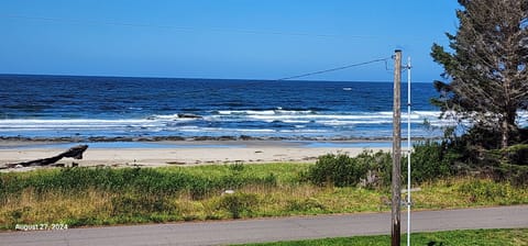 Pacific Ocean view.  private beach across road.