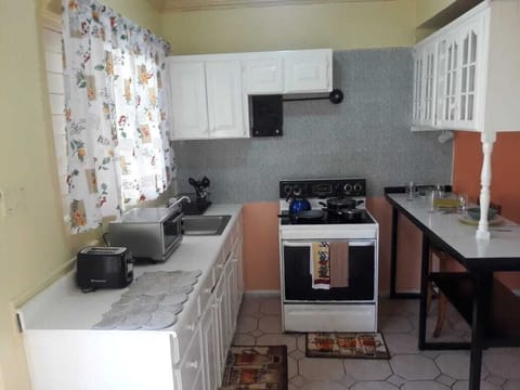 Oven, stovetop, toaster, cookware/dishes/utensils