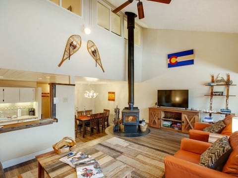 Living room with smart TV