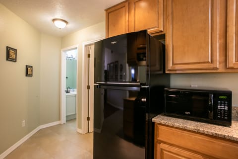 Microwave and refrigerator and Ice Maker provided.