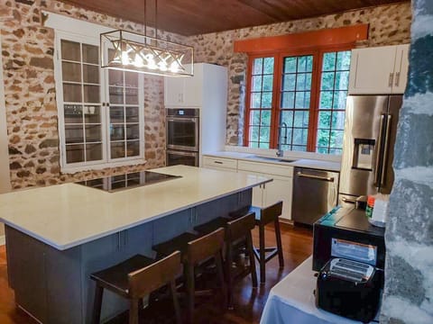 Private kitchen | Fridge, microwave, oven, stovetop