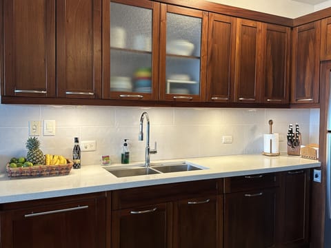 Lots of storage with well equipped kitchen