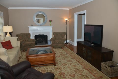 TV, fireplace, DVD player, stereo