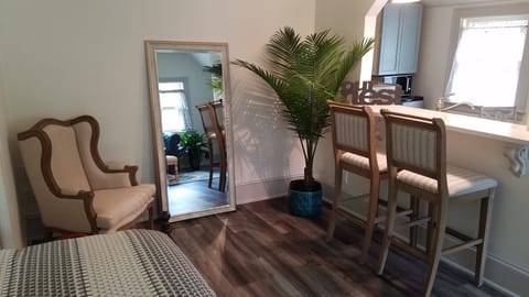 The open floor plan makes the space light and airy.