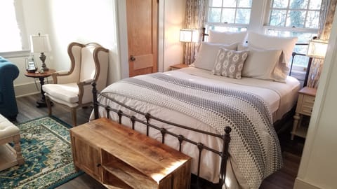 There is plenty of storage space for longer term stays with two walk in closets.