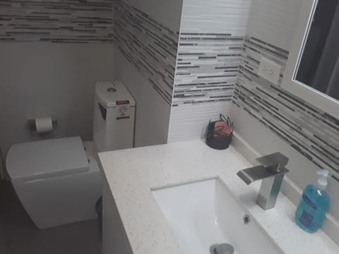 Bathroom | Shower, towels, soap, toilet paper