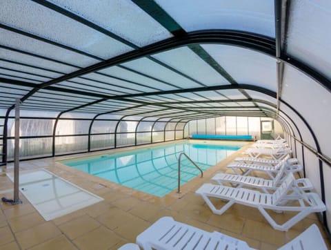 Jump into the beautiful indoor pool.