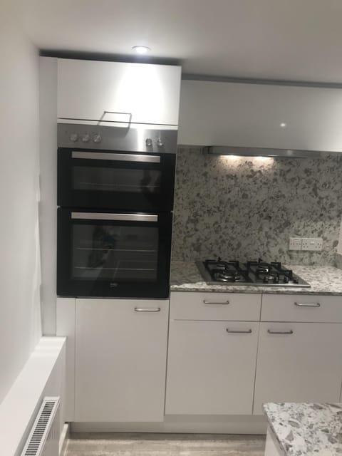 Modern kitchen with marble worktop