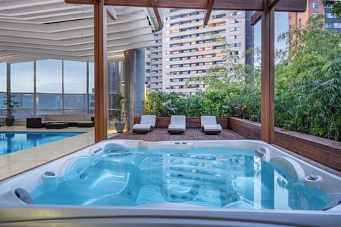 Indoor pool, a heated pool