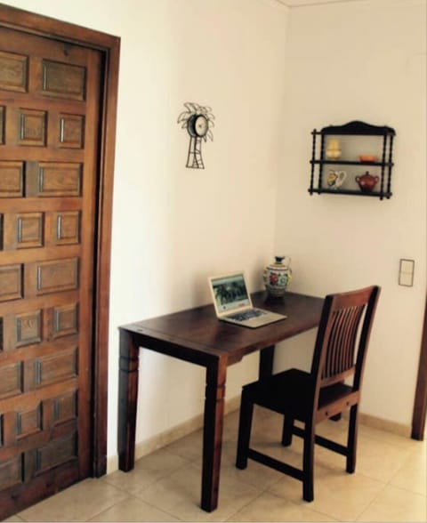 Desk area with internet access