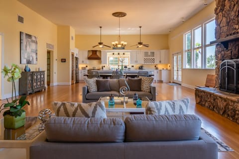 Fantastic Great Room with High Ceilings and Original Hardwood Fl