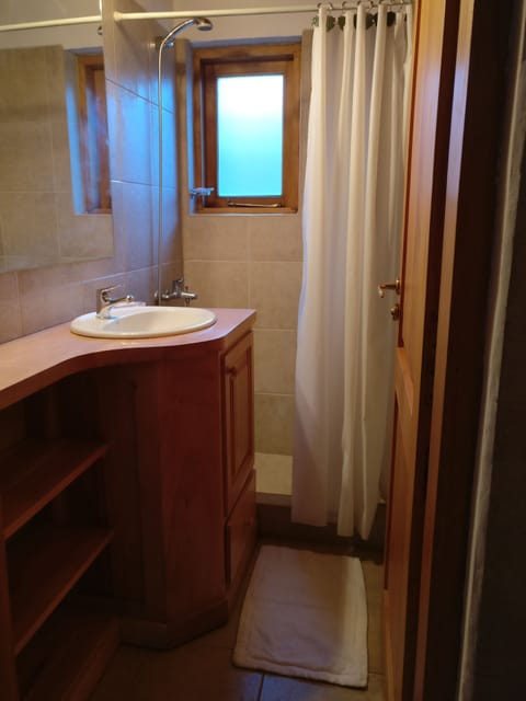 Combined shower/tub, hair dryer, bidet, towels