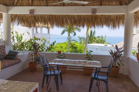 Ocean view from rooftop palapa