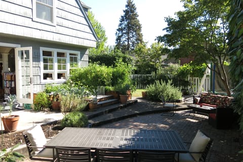 South facing patio (French doors to living room)