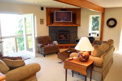 Living area | Flat-screen TV, fireplace, video games, DVD player