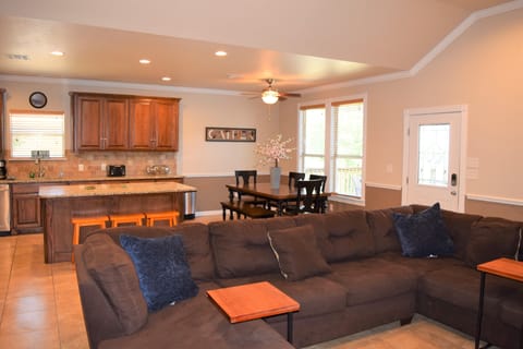 Spacious living area, great for large groups.  