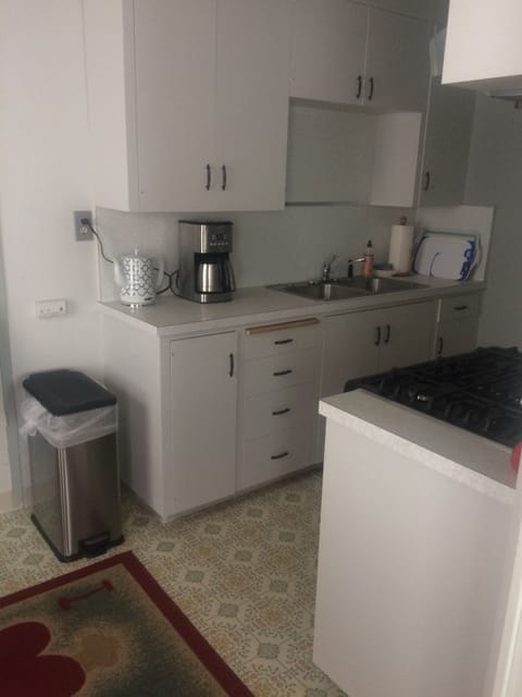 Fridge, oven, stovetop, coffee/tea maker