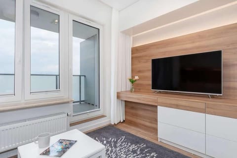 Stylish living room with coffe table.