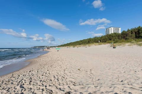 Beach near the building.