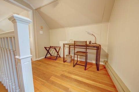 Convenient work space next to the upstairs bedroom.