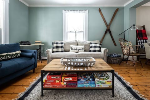 Large double living room with board games, cable TV, and Netflix. The perfect place to cozy up on a cold afternoon.