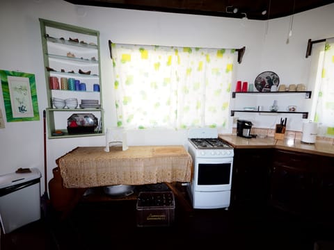 Fridge, oven, stovetop, coffee/tea maker