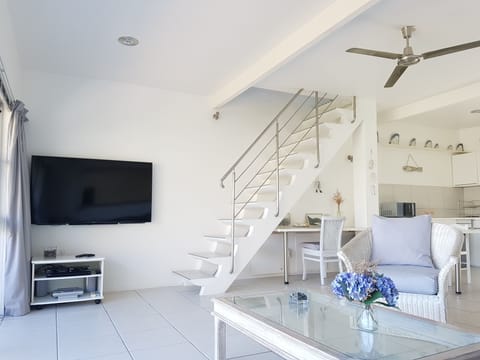 Open - plan lounge with 60'' TV (full DSTV bouquet)