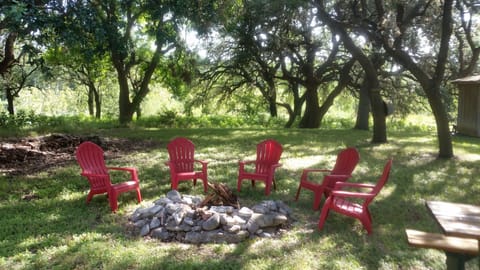 Gather around the firepit.