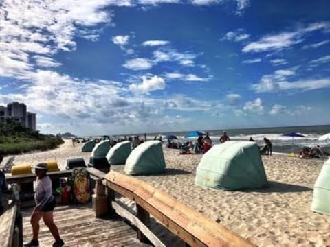 Sun loungers, beach towels