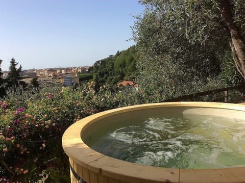 Outdoor spa tub