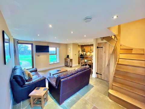 Lounge area with seating for 4 and views accross the countryside