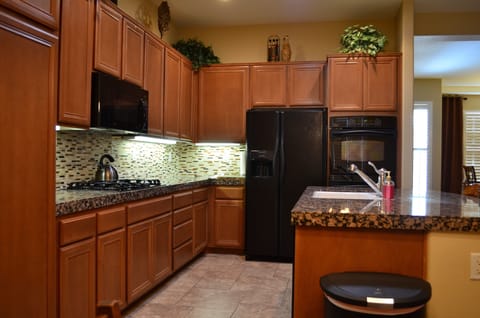 Great gourmet kitchen well equipped for the chef in the house.