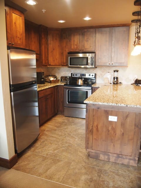 Fully-stocked main kitchen