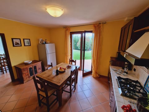 one of the two kitchens also leads outdoors