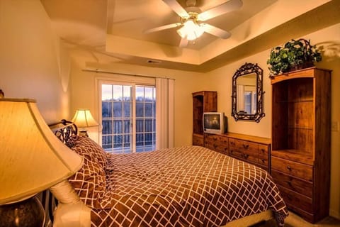 Master Bedroom has a TV set with Cable services.