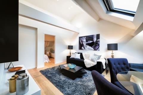 Living Room with High Quality Convertible Bed