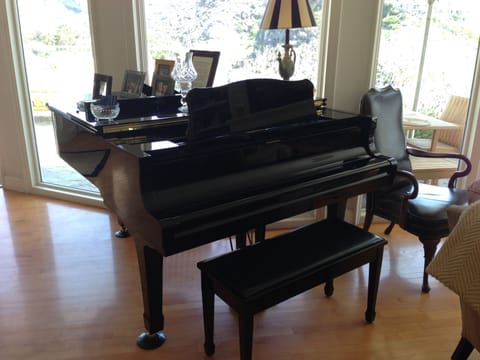 Baby Grand piano in Great Room