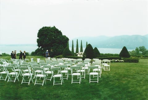 Outdoor banquet area