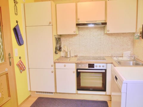 View of the well-equipped kitchen