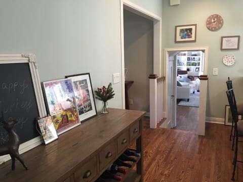 Kitchen through to lounge