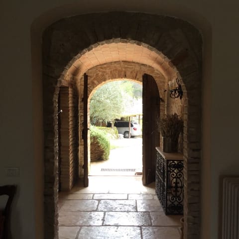 The fabulous medieval entrance to Alla Collina